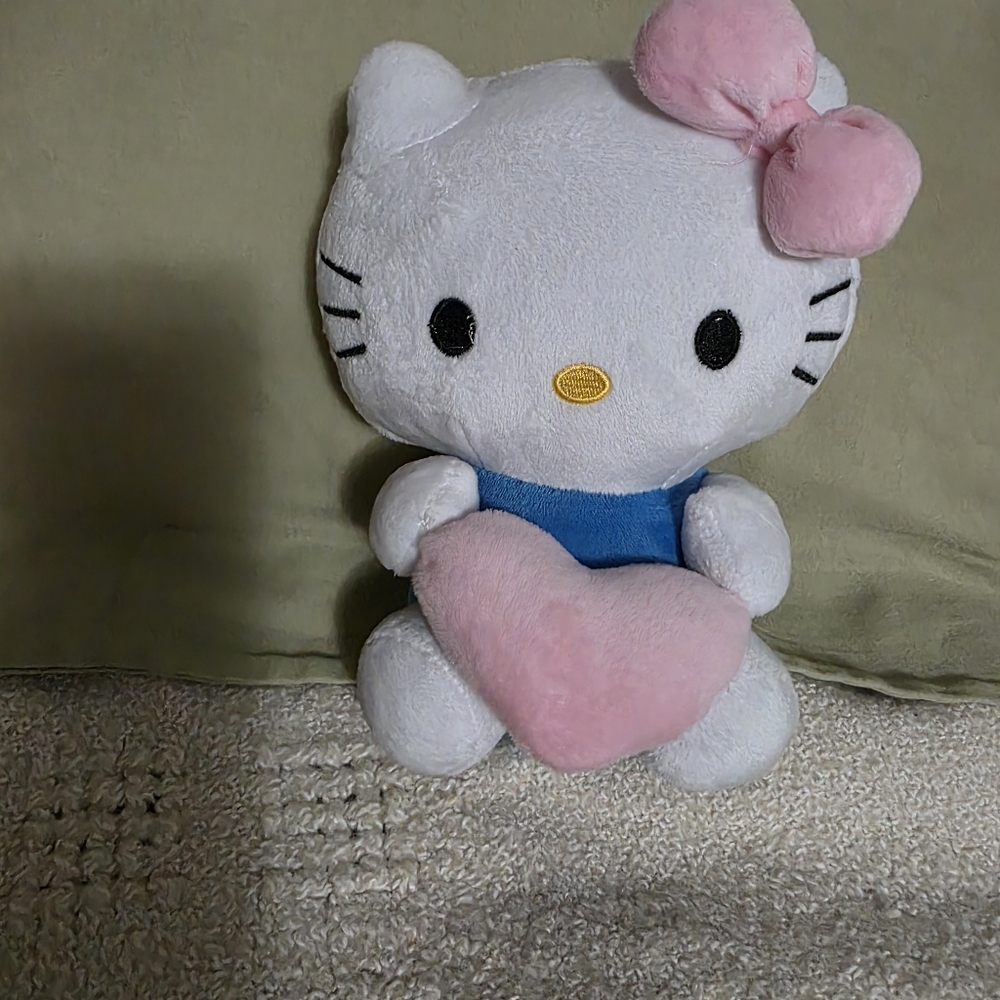 Hello Kitty Plush Doll with Pink Heart
